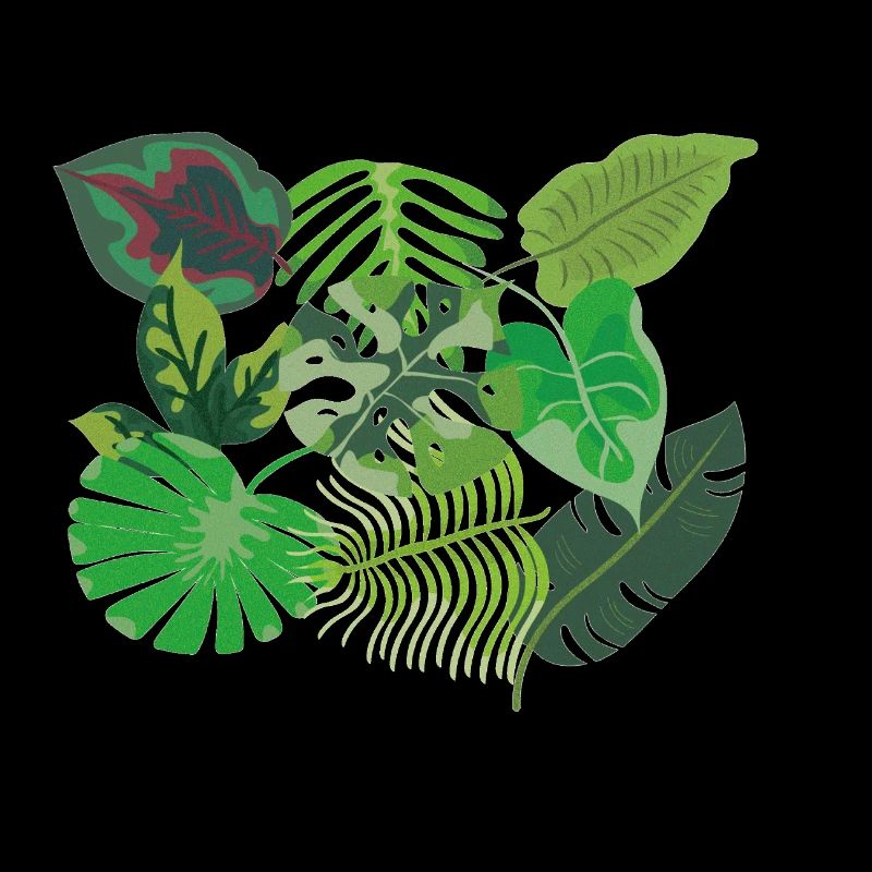 Feuilles de style jungle vert tropical