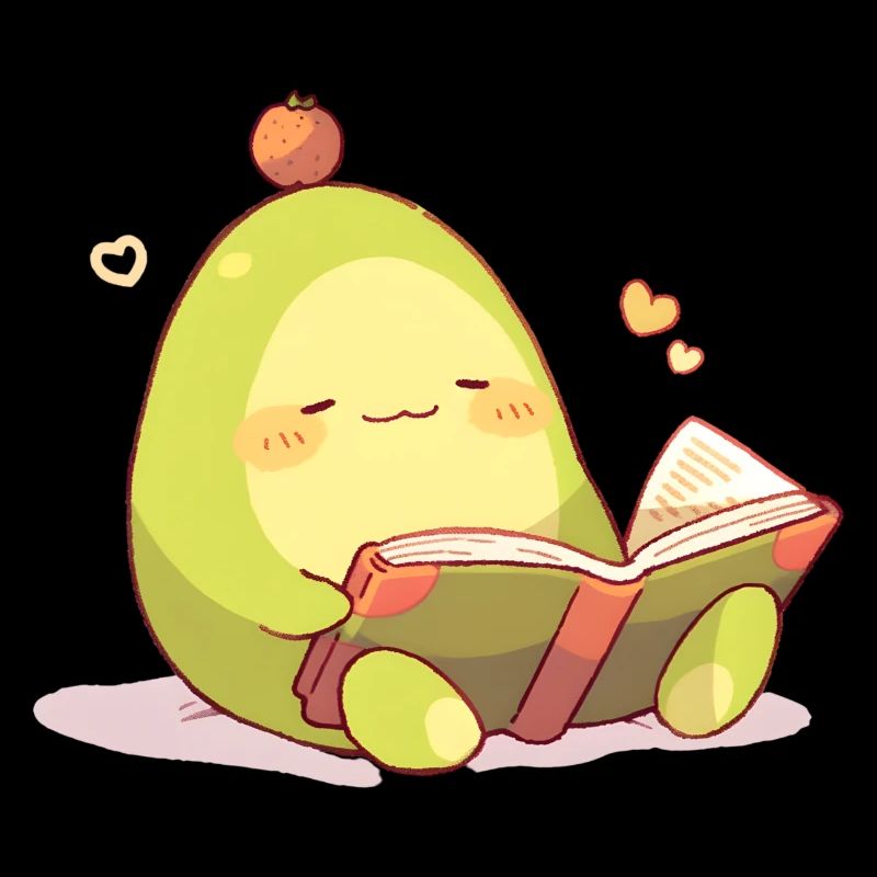 Avocado Leseheld – Kuschelnde Buchzeit