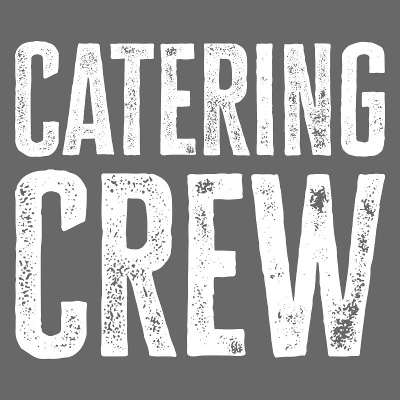 Stolzes Mitglied der Catering Crew