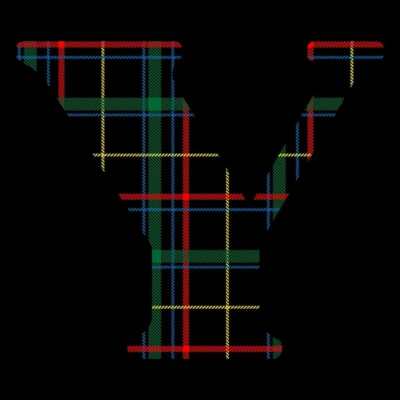 Monogramme y tartan écossais