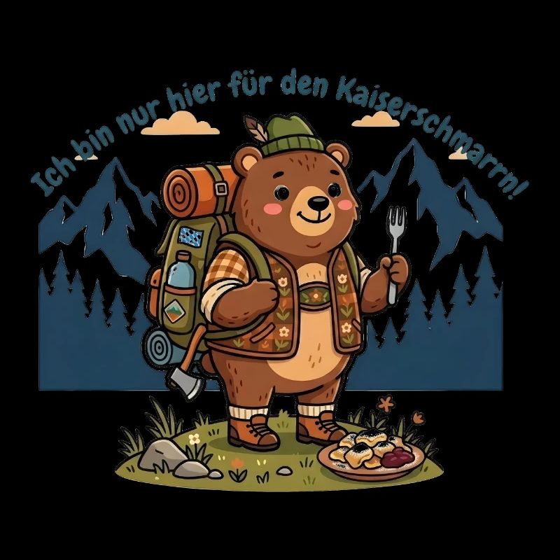 Kaiserschmarrn Wanderbär - Lustiges Wandershirt