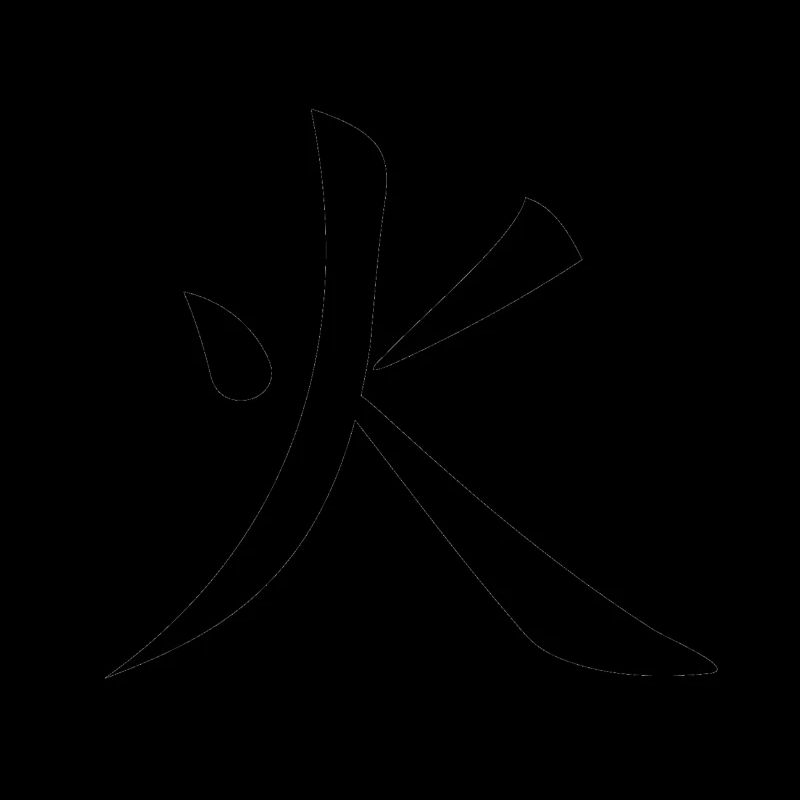 Kanji feu Feu