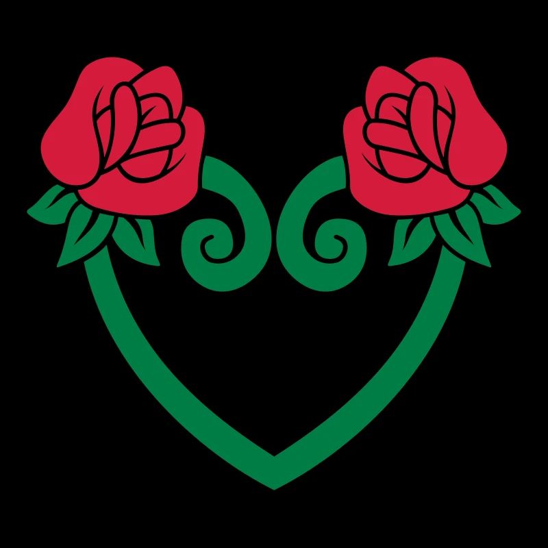 Rose Blumen-Herz 3c