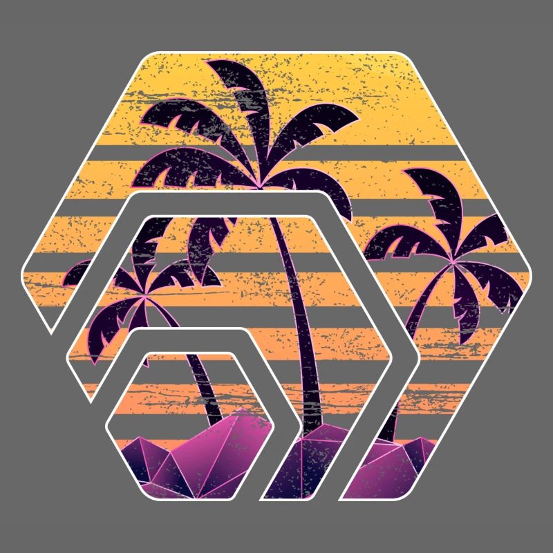 Hex token sunset, hex palm beach sunset