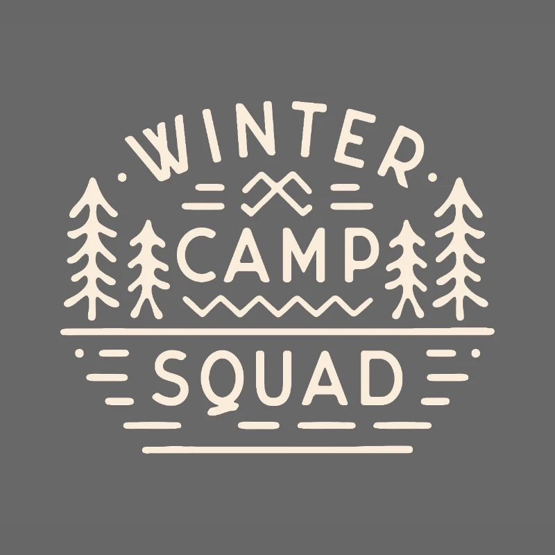 Winter camp squad camping trip mountain camper