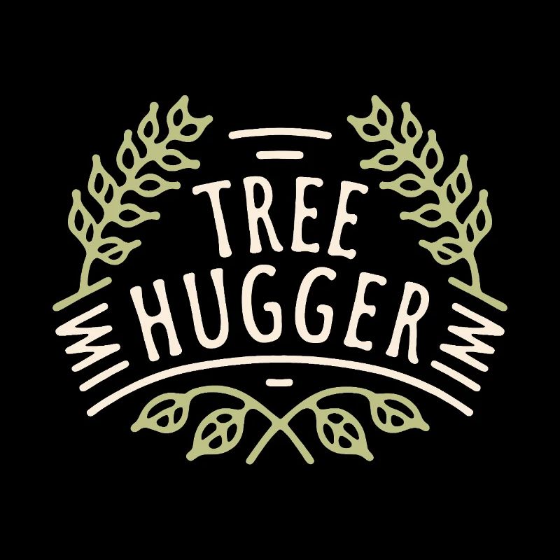 Tree hugger forest bathing nature lovers
