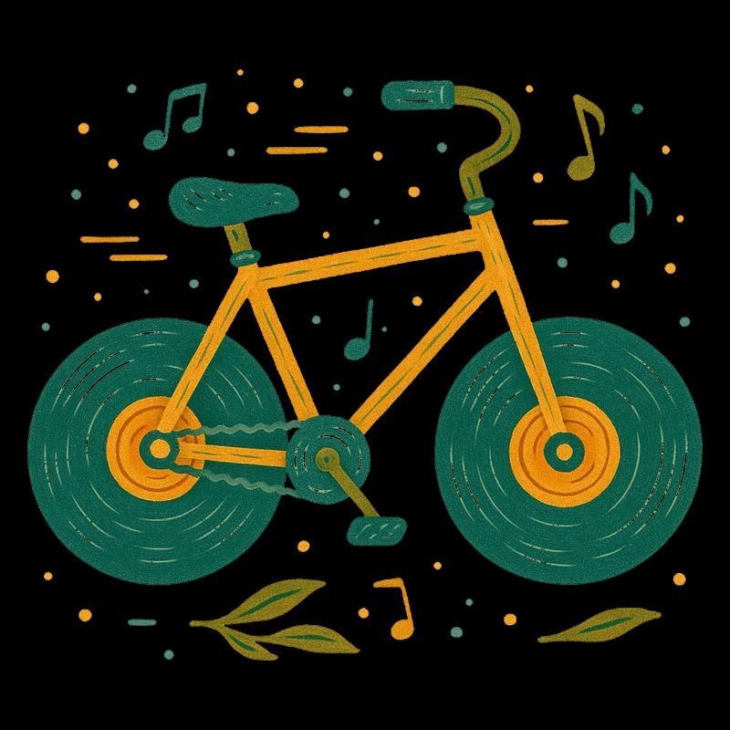 Melodic Vintage Bicycle Doodle