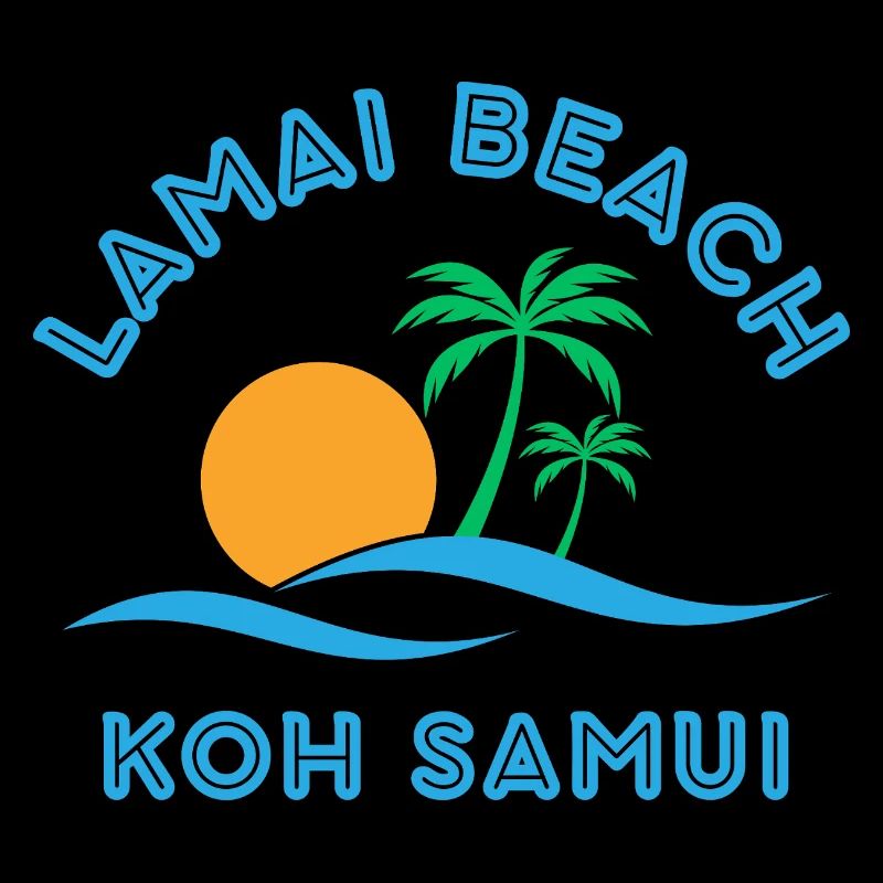 Lamai Beach Koh Samui Palm Sunset