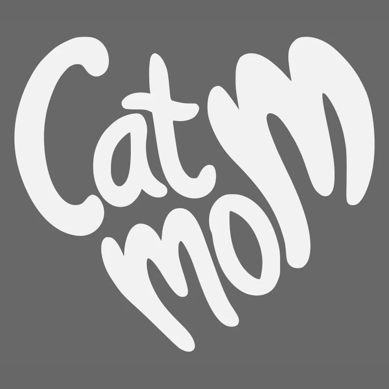 Lettrage en forme de cœur de maman chat