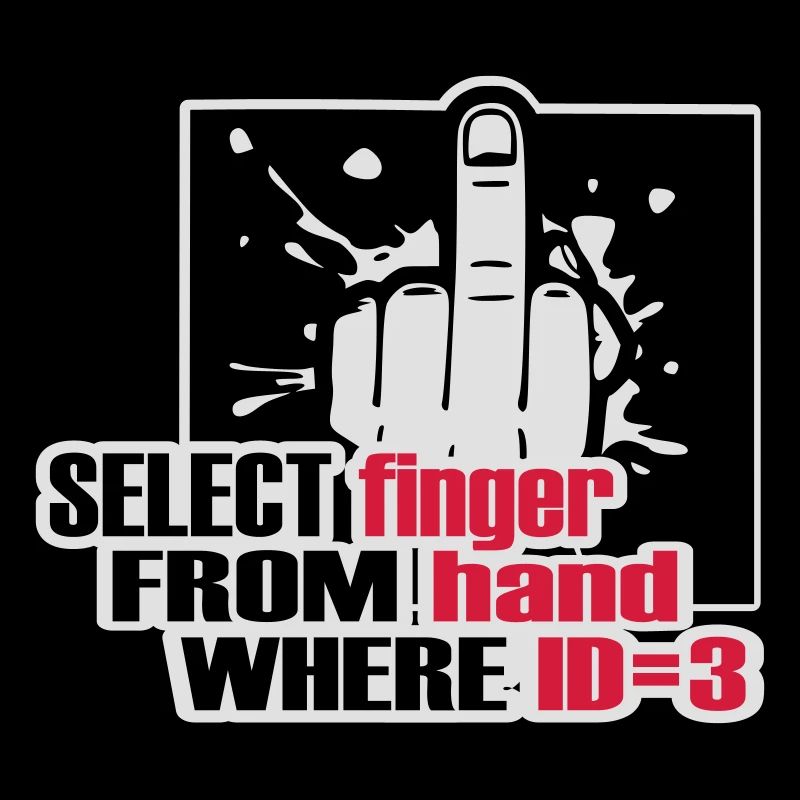 SELECT finger FROM hand