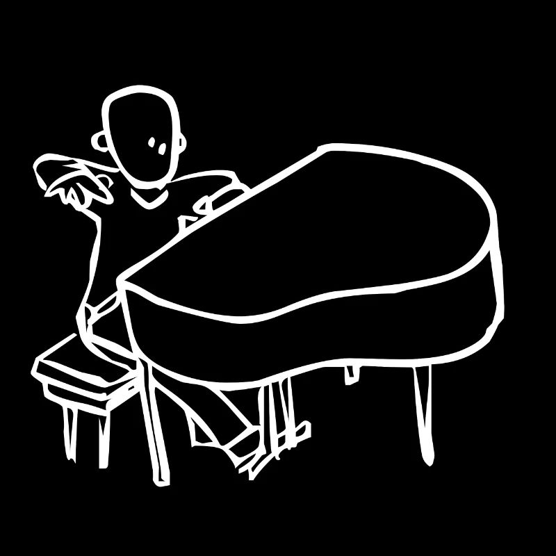 Pianist Gift Comic Piano Music