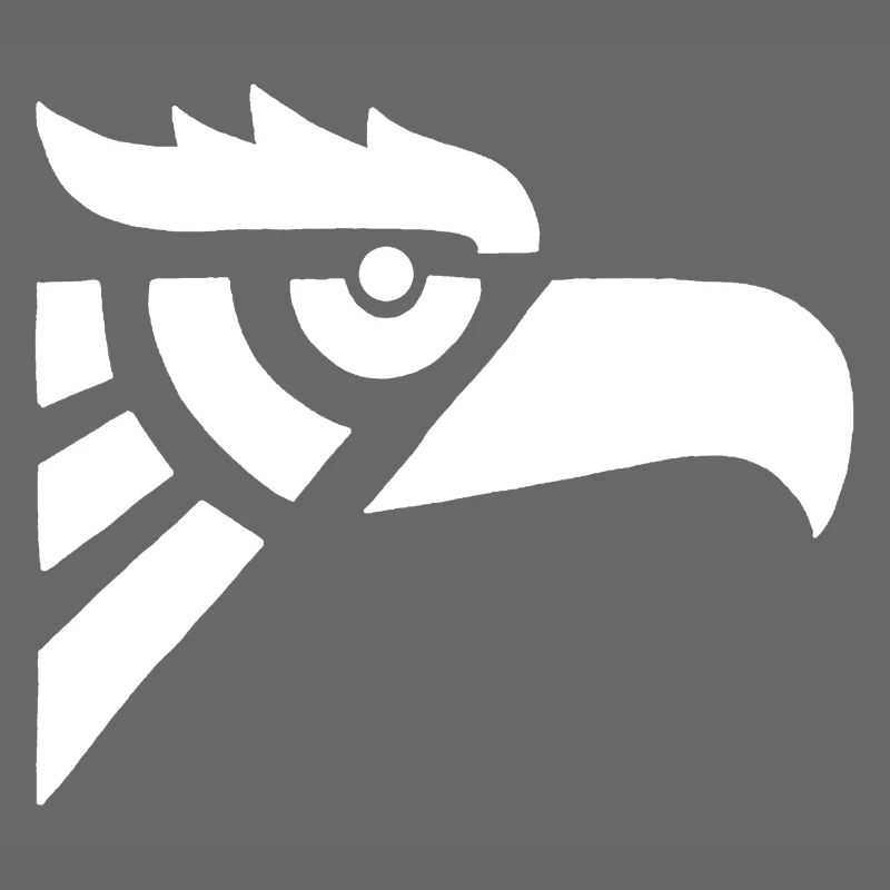 Aztec white eagle head