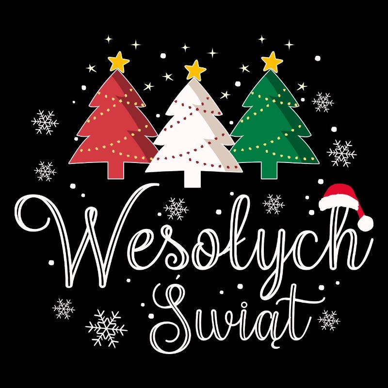 Weihnachtsbaum Trio Wesolych Swiat Polen Polnisch