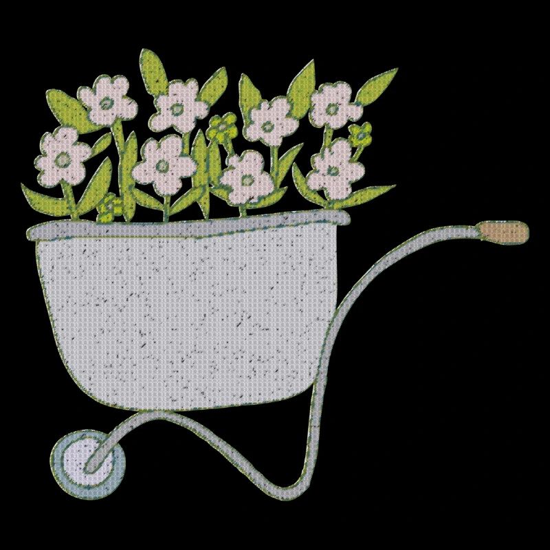 schubkarren blumen