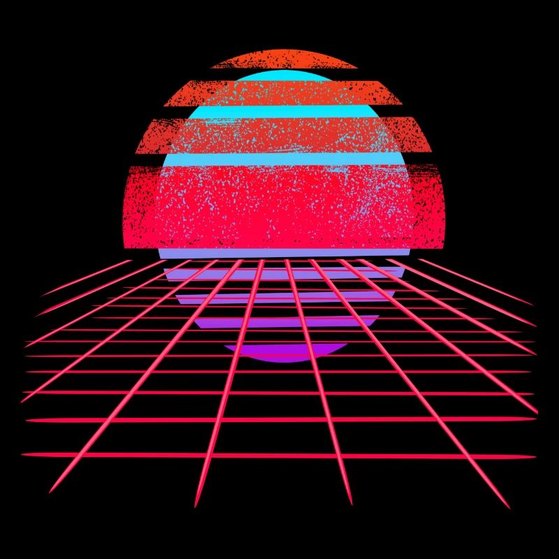 Retro Wave Sunset Vaporwave