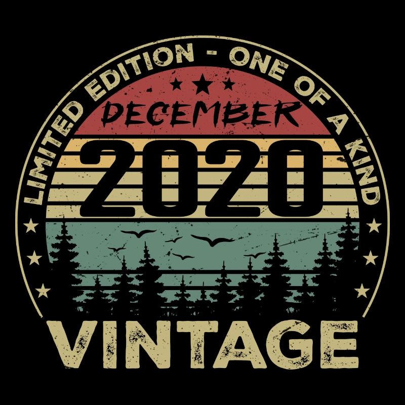 Dezember 2020 Retro Vintage Geburtstagsgeschenk