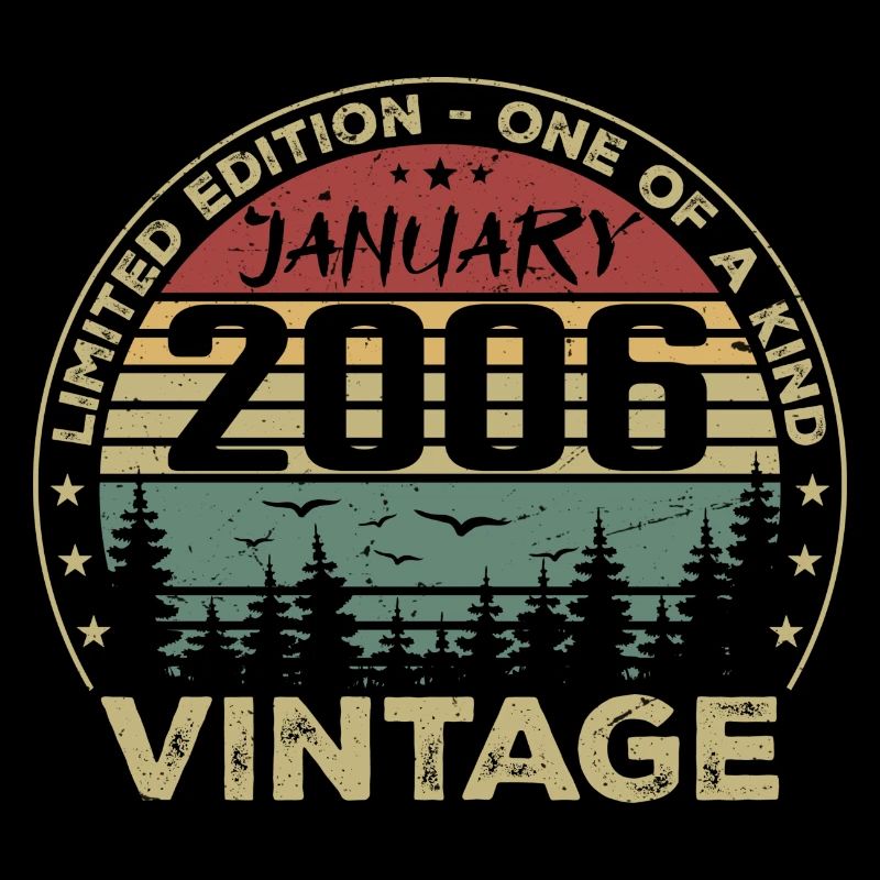 Vintage Janvier 2006 Anniversaire Janvier 2006