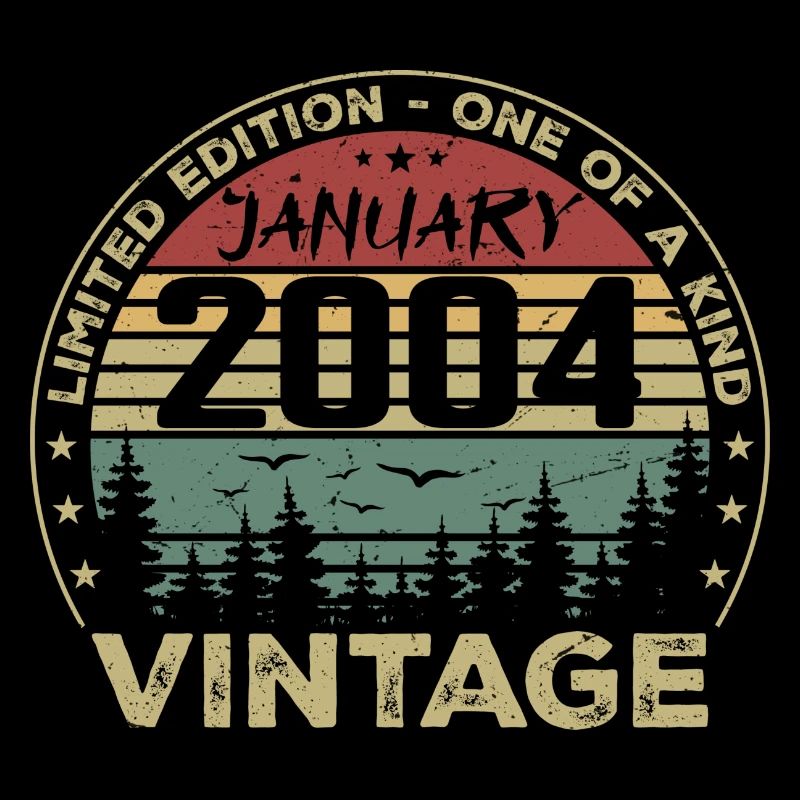 Vintage Janvier 2004 Anniversaire Janvier 2004