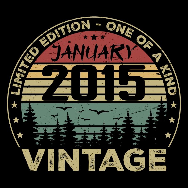 Vintage Janvier 2015 Anniversaire Janvier 2015