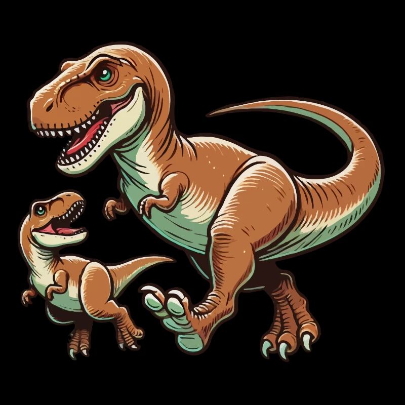 Tyrannosaurus Rex, Mutter mit Kind