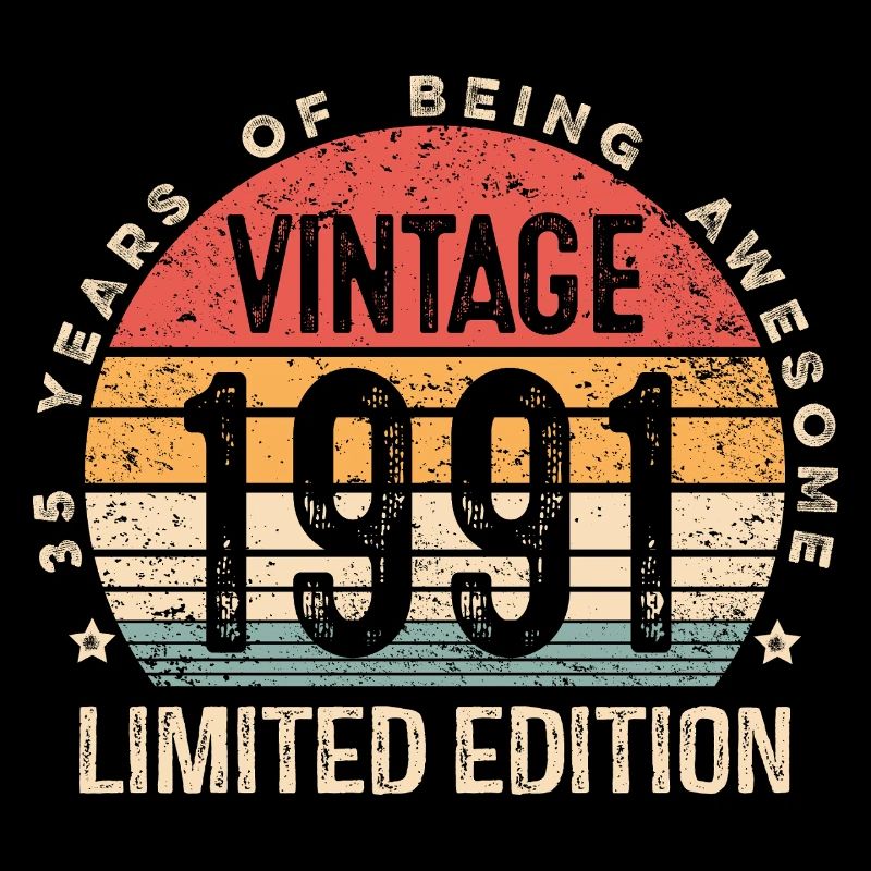 Édition limitée vintage 1991 35e BDay de 35 ans