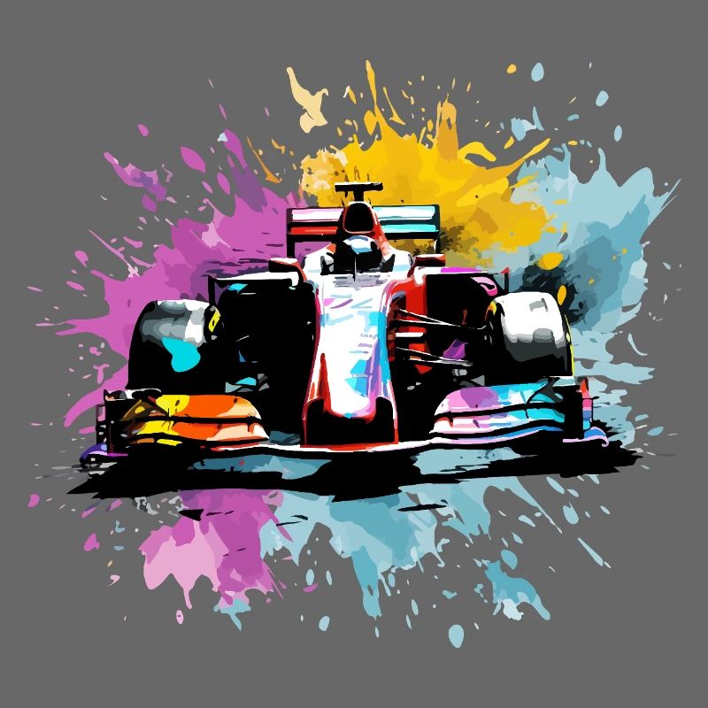 Bunte Splash Art Rush Rennfahrer-Rennen