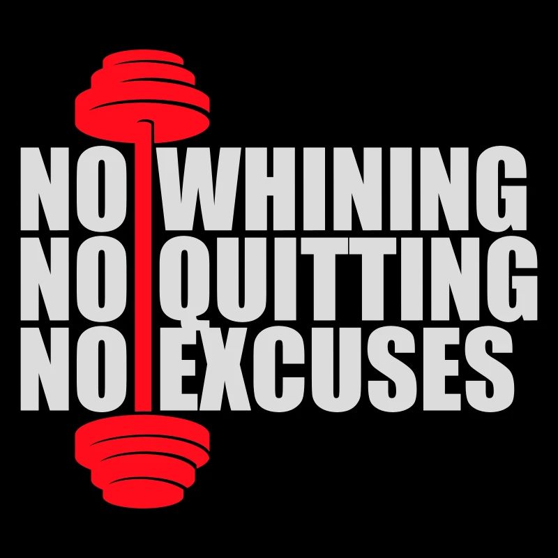 Pas de plaintes, pas d’abandon, pas d’excuses, motivation pour la salle de sport