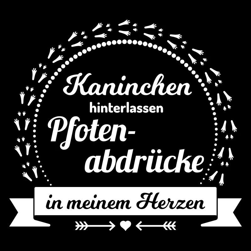 Pfotenabdrücke Kaninchen Hasen Spruch Widder