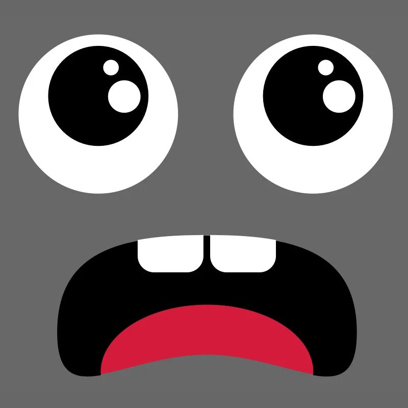 Terrified face - Comic