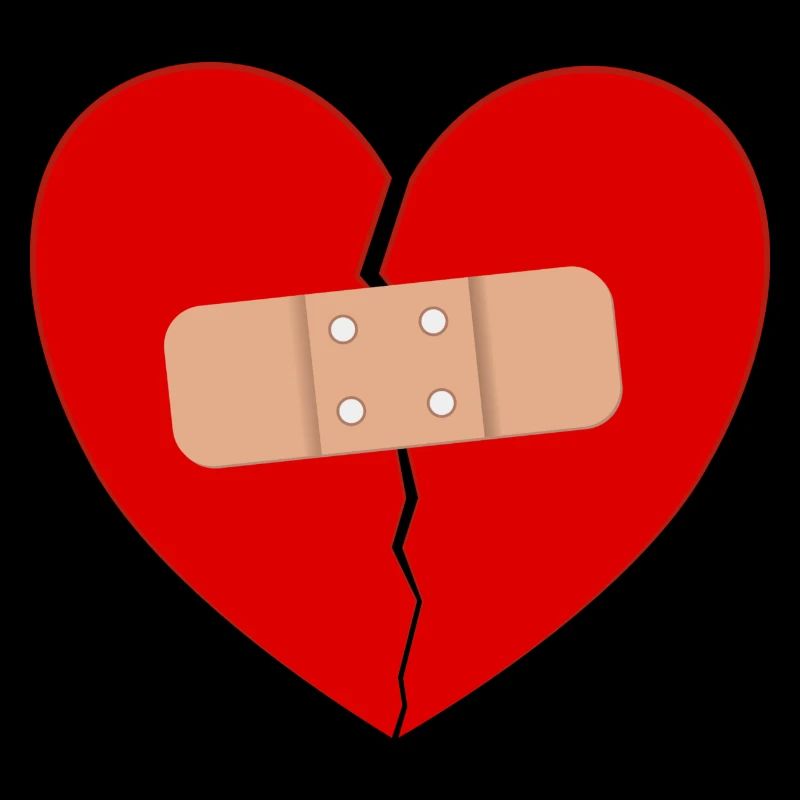 Zerbrochenes Herz Pflaster Liebe Geschenk Trauer