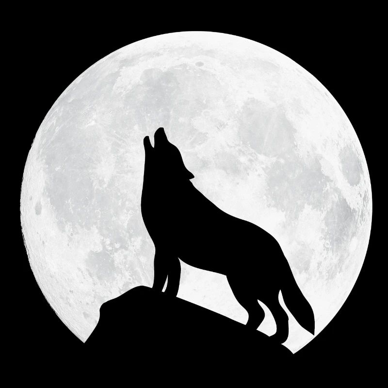 Loup hurlant / Lune