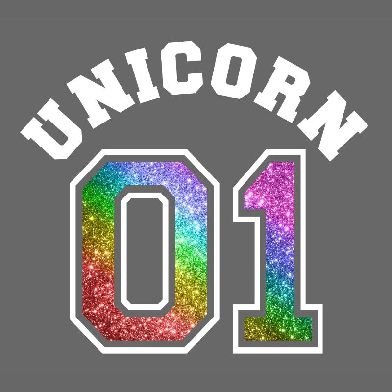 Unicorn 01 Rainbow Glitter
