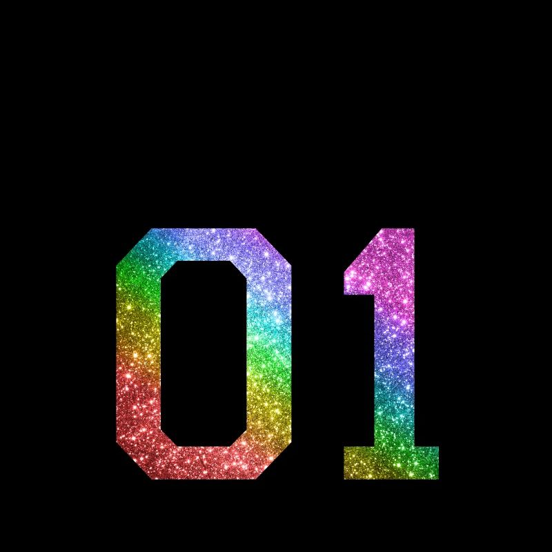 Unicorn 01 Rainbow Glitter