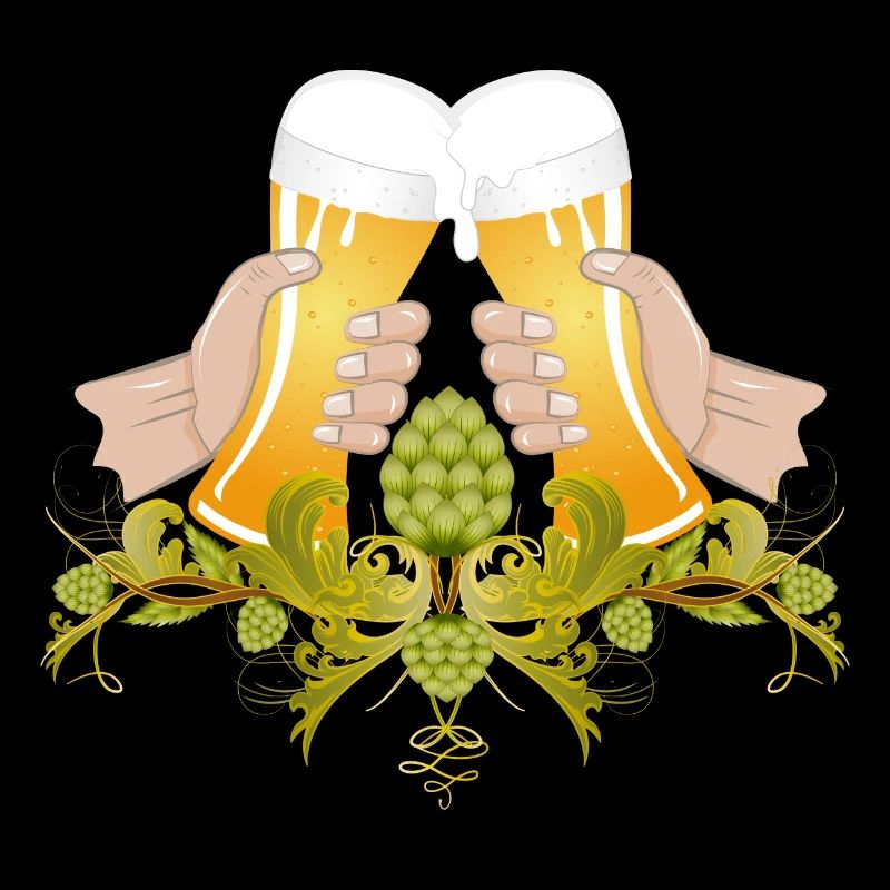 zwei gefüllte Biergläser Zum Anstoßen Prost