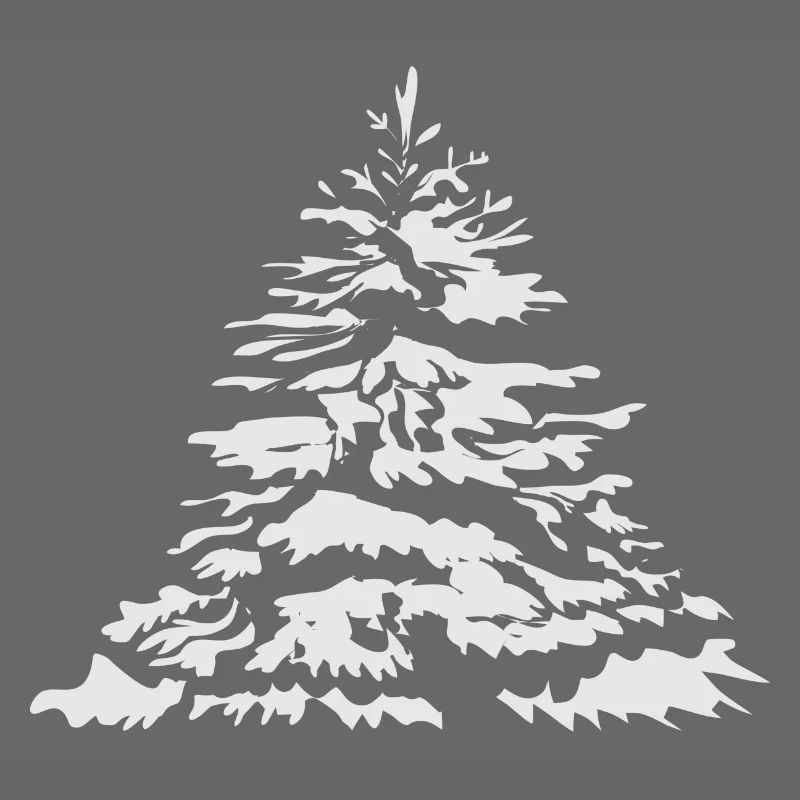 schneebedeckter Christbaum oder Tannenbaum