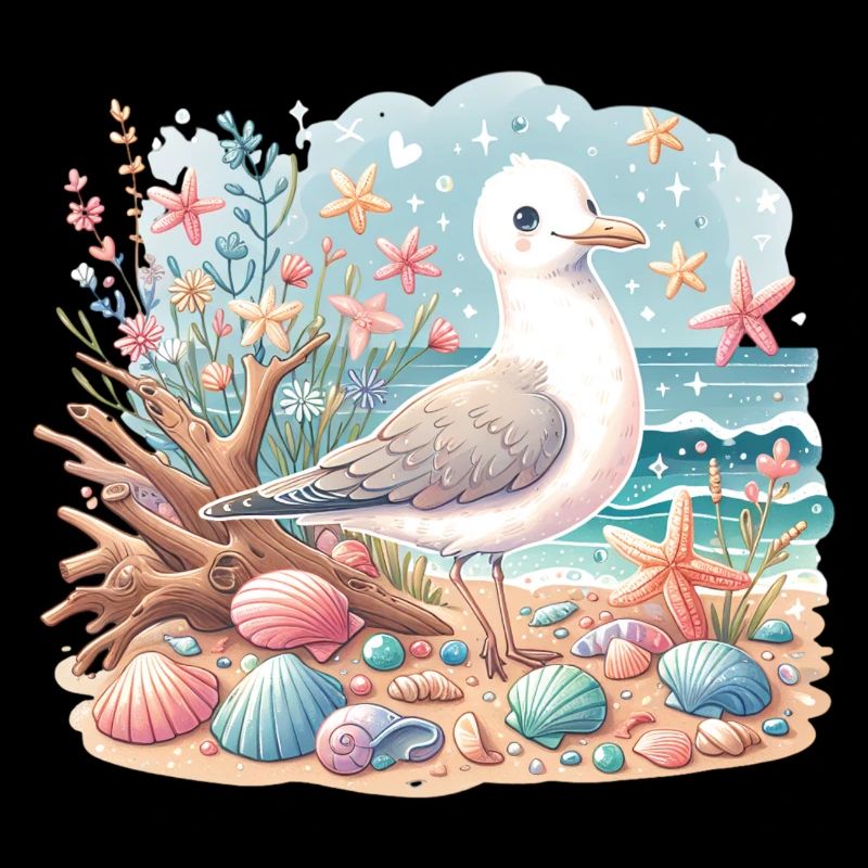 Möwe Strand Muscheln Maritim Küste