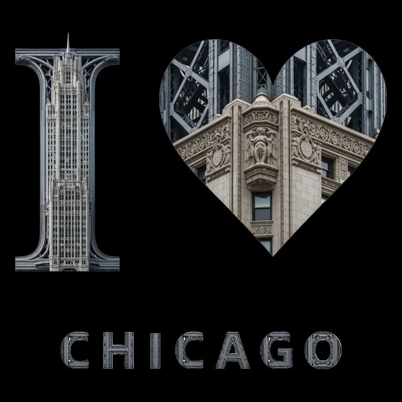 CHICAGO – Lettrage en acier architectural
