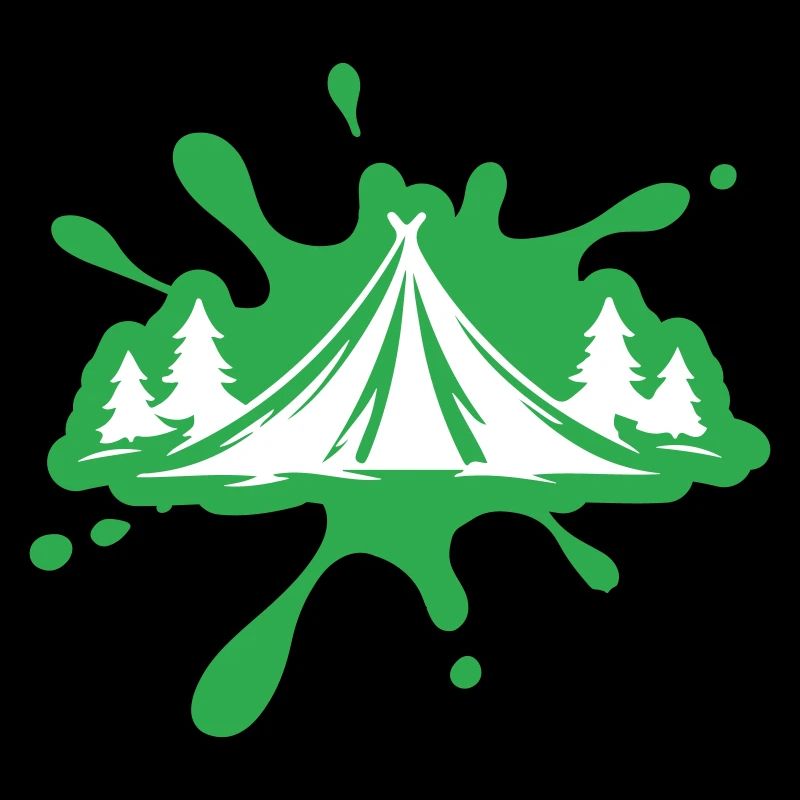 Camping Tent Nature Blobs