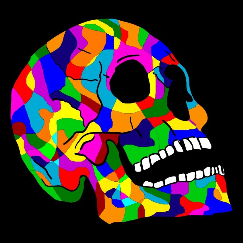 Bunter Totenkopf Schaedel Skull