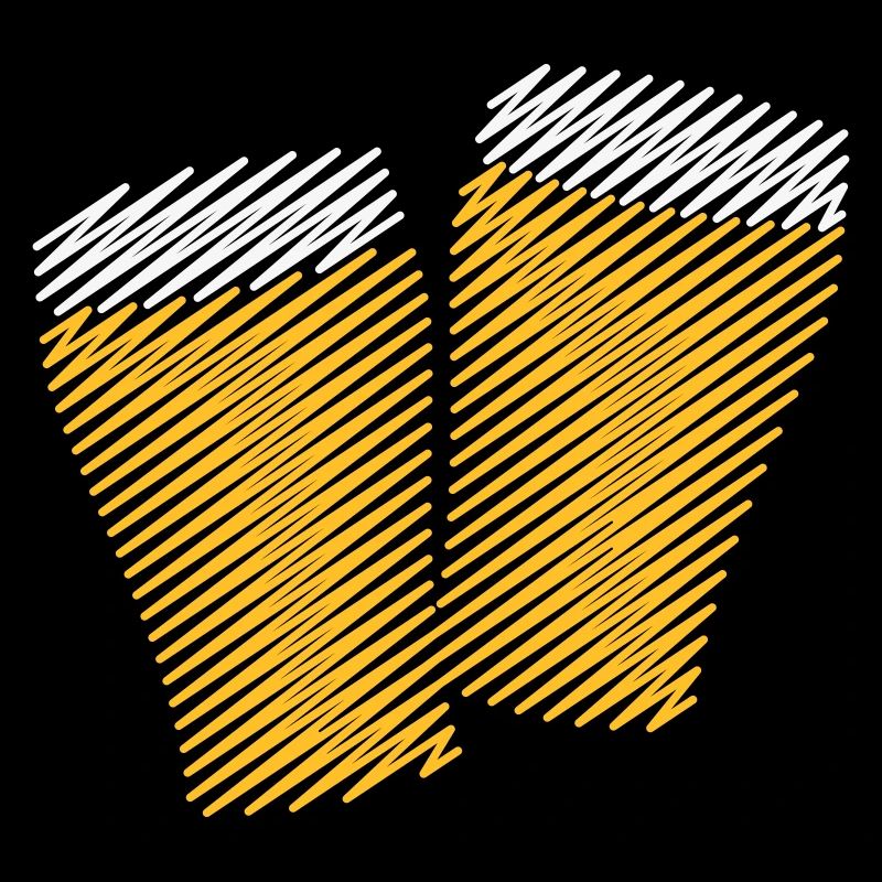 2 Toasting Beer Glasses (Pale Ale / Scribble)