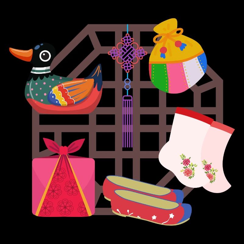 Tradition coréenne – Canard mandarin et symboles