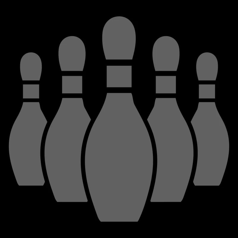 Bowling Silhouette: Pins