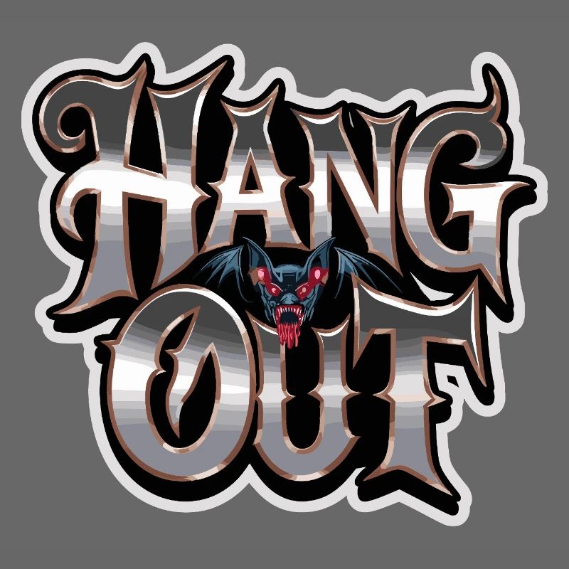 Hang Out Bat Horror Saying For Dark