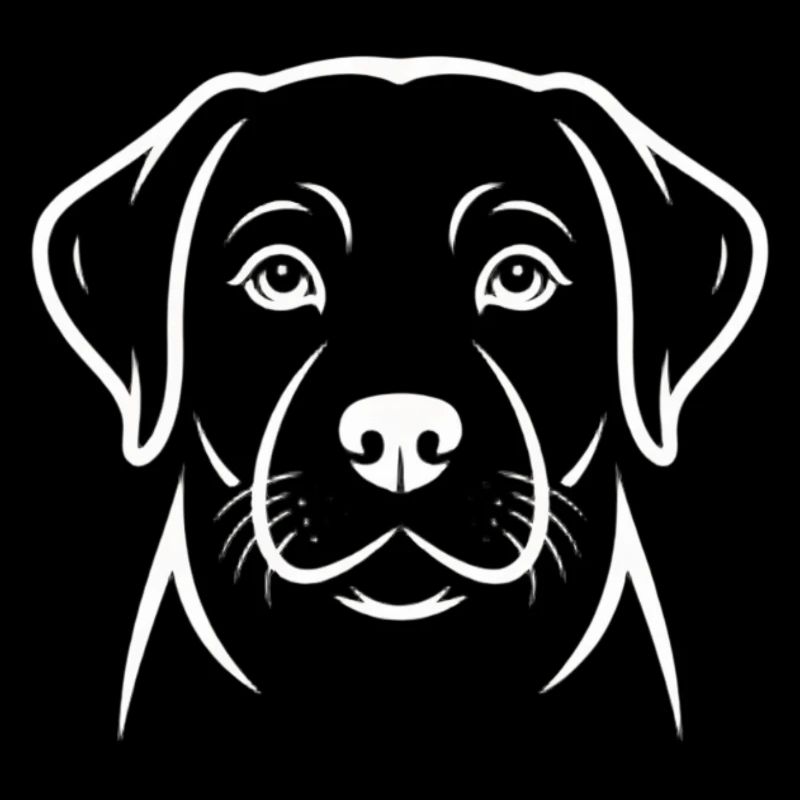 Chiens labradors en art de traits