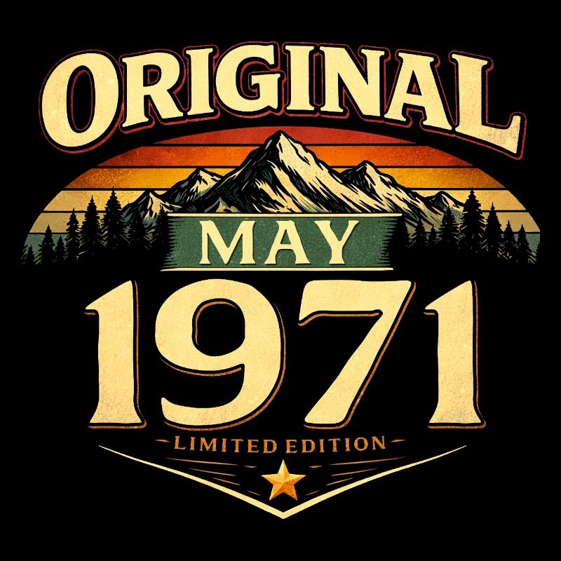 55. Geburtstag Geschenk Original Mai 1971