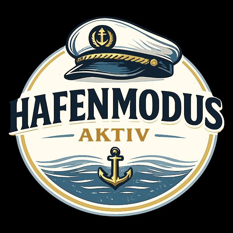 Hafenmodus aktiv maritimer Anker Spruch