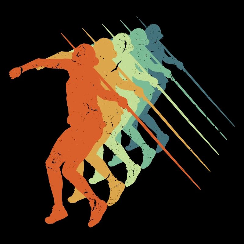 Lancer du javelot rétro, athlétisme athlétique