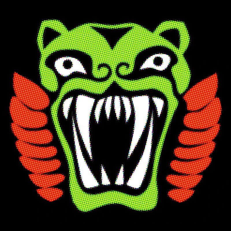 Tiger illustration magic jungle ancient style