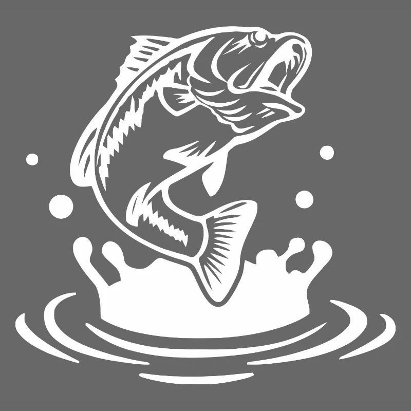 Dynamic Fish Jump Illustration