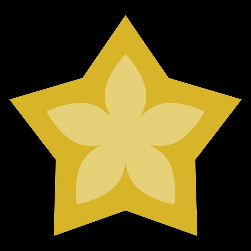 Fleur d’étoile dorée au design élégant